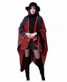 Cutecat Women's Fashion Long Warm Blanket Scarf Wool Pashmina Shawl Cape Poncho - Red - CM12O2K1IKA