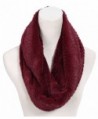 SPRING SALE Lush Faux Fur Infinity Scarf Easter Gift Idea for Women (ASSORTED COLORS) - Burgundy - CG187AU3IYG