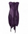 Peach Couture Double Layer Hues of Purple Jacquard Paisley Pashmina Feel Shawl - Eggplant - CH185C760WQ