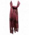 Cotton Scarf Indian Fashion Wear Summer Scarves Bandana Rectangle 62 X 27 Inches - Mauve - CF11O6MMODB