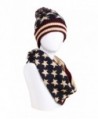 American Flag Knitted Hat- Scarf- Gloves Set - Hat and Infinity Scarf - CK1895T00IE