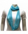 Turquoise Sheer Metallic Infinity Scarf