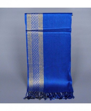 Ladies Tassel Pashmina Scarves sapphire