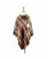 Women's Cozy Tartan Scarf Wrap Shawl Neck Stole Warm Plaid Checked Pashmina - Brown - CW186ECOIUC