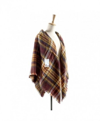 Womens Tartan Scarf Checked Pashmina