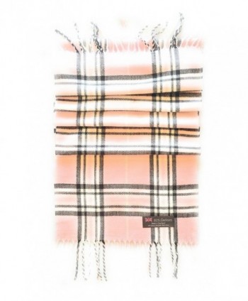 100% CASHMERE SCARF - MADE IN SCOTLAND! - Pink & Black Plaid - CF12NTVTMVK