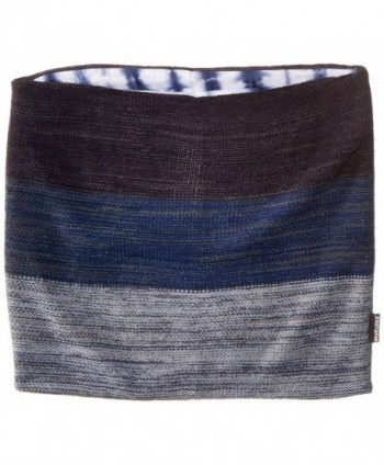 Womens Indigo Ombre Funnel Scarf