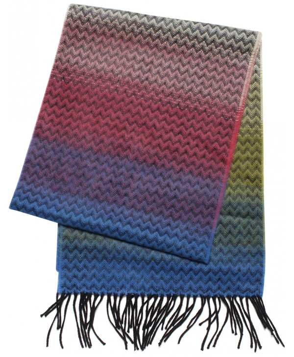 D&Y Women's Softer Than Cashmere Ombre Scarf - Blue - CA11GIVD89H