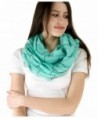 Le Nom Simple Plaid Infinity Scarf - Mint - CW12EGHGFTJ