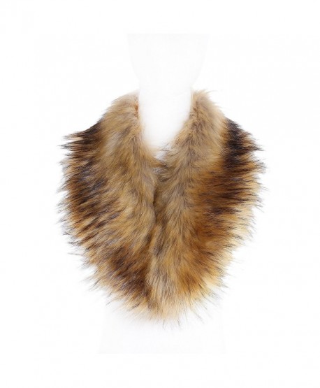 Soul Young Faux Fur Collar Women's Neck Warmer Scarf Wrap - Nature - CR12LH33EGH