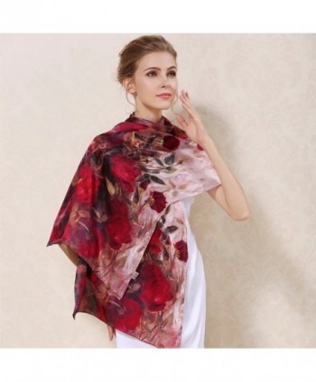 Womens Charmeuse Mulberry Ladies Butterfly in Cold Weather Scarves & Wraps