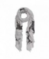 Unique Sharks Animal Print Frayed End Scarf Wrap - Diff Colors Avail - Grey - C312NVTNPL6