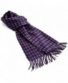 D & Y Womens Classic Houndstooth Scarf - Purple/Black - CY11540IULJ