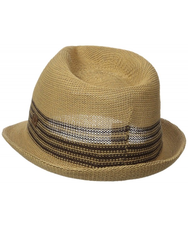 Men's Fedora With Kit-In Band - Natural - C312I1TC29P