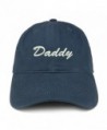 Trendy Apparel Shop Daddy Script Font Embroidered Low Profile Soft Cotton Baseball Cap - Navy - CF184UUCZIG