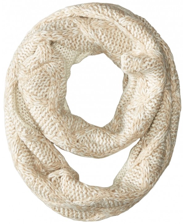 Muk Luks Women's Textured Diamond Eternity Scarf - Vanilla - CW125UF0C1X