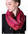 Anika Dali Amelia Chevron Pattern Luxurious Infinity Scarf (Festive Raspberry) - C711G30Y6AH