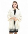 Saferin Large Winter Cashmere Shawls - Ivory - C3185K450OU