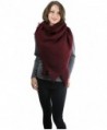 ToBeInStyle Women's Open Weave Square Scarf - Burgundy - CI12NUJP2B0