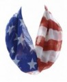 Women's Thin and Soft Star Spangled Banner Infinity Scarf Red White & Blue - C611YUAR85H