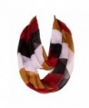 Nanxson(TM) Women Voile Fashion Patchwork Band Design Scarf/Wrap WJW0011 - Black Red - C112G7K8W21