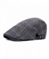 Idopy Cotton Flat Plaid Newsboy Hats Ivy Irish Gatsby Cap - Black - CE12KB5FIUH