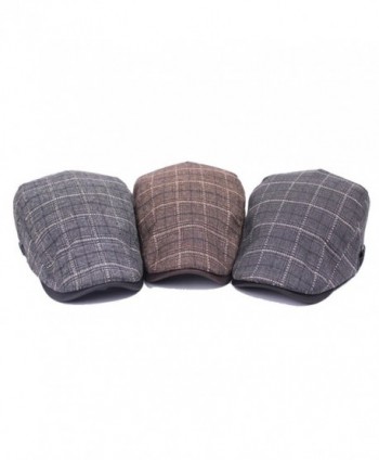 Idopy Cotton Plaid Newsboy Gatsby