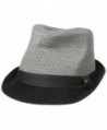 Perry Ellis Men's Textured Colorblocked Fedora - Castle Rock - CN11UG4YDJL