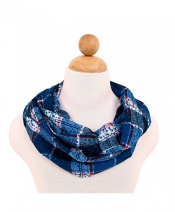 Plaid Stars Print Infinity Fashion in Fashion Scarves