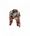 Tartan Blanket Checked Pashmina Claret