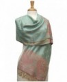 Fashmina Paisey Ring Pashmina Shawl Scarf - Honeydew/Beige - CA1864M2X2S