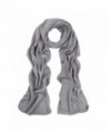 Premium Long Fine Knit Solid Color Warm Winter Scarf - Different Colors - Grey - C4127LE1C9H