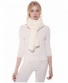 Anboor Luxurious Thick Knitted Scarf with Solid Color Super Warm Shawl for Women - White - CI12N19X4OX