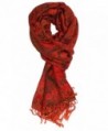 Ted and Jack - Luxe Classic Tapestry Reversible Pashmina - Rich Red - CS12O66F0SB