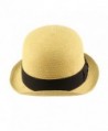 Summer Bowler Fedora Hat Natural in Men's Fedoras