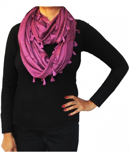 Loop Infinity Scarf Self Neck One Circle Wrap Womens Fashion Clothing Gift - Purple 1 - C311W5615C1