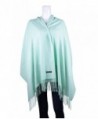 UNISI Large Soft Silky Pashmina Twill Shawl Ladies Wrap Women Scarf in Solid Colors - Mint Green - CZ12K2D4DQN