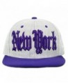 THE HAT DEPOT 1300DHGny Designed Heather Grey New York Snapback Cap - Purple - CU120QHC9M5
