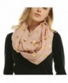 Women Soft Scarf Heart Shape Print Lightweight Shawl Bronzing Neck Wrap Scarves - Pink - CN187WGAWRM
