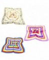 Vodeus Fashion Women's Satin Square Silk Multicolor Pattern Scarves Set of 3 Pcs - Set 11 - CA186LM7UO5