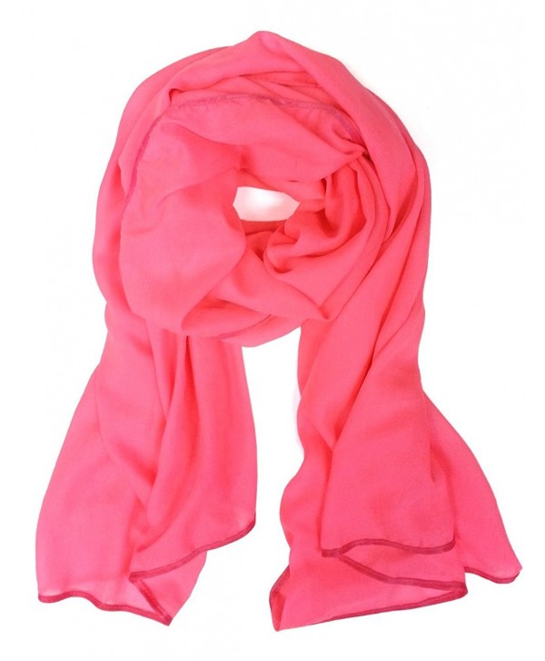 Fashion Polyester Solid Long Scarf(All 3 Colors Available) - Neon Pink - C311DEYJIOP