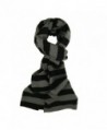 TrendsBlue Premium Soft Knit Striped Scarf - Different Colors Available - Gray & Black - CT116XP93LF