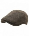 Men Tweed Homespun Ivy Flat Cap Woolen Newsboy Gatsby Hat Cabbie Driving - Brown - CQ12N9L1TL0