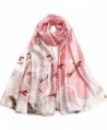 Sleep Koala Women Silk Scarf Large Satin Hair Scarves Fashion Pattern Wrap Shawl - Pink - C1186IULZ2H