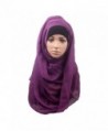 Deamyth Muslim Headscarf Women Shawl Scarf Cotton Head Cover Headscarf Muffler - Purple - CV12O9RXOY2