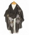 GERINLY Delicate Embroidery floret Scarf
