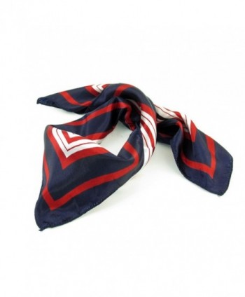 White Stripe Print Kerchief Square