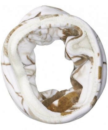 Realtree Women's Real Tree Printed Fleece Snood With Faux Fur Lining - Ivory - CG184CYOTDC