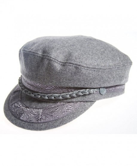 Aegean Authentic Greek Fisherman's Cap - Wool - Grey - Size 60 - (7 1/2) - CB11CLJF4KB