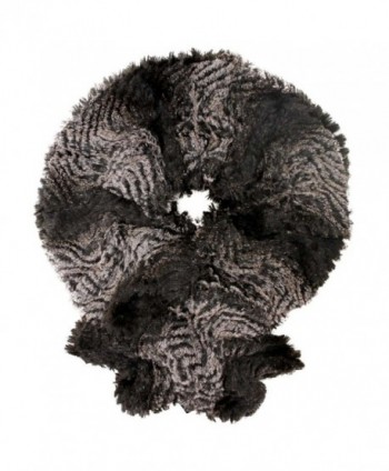 Gradient Plush Faux Fur Scarf - Brown - CT11C9B14P5